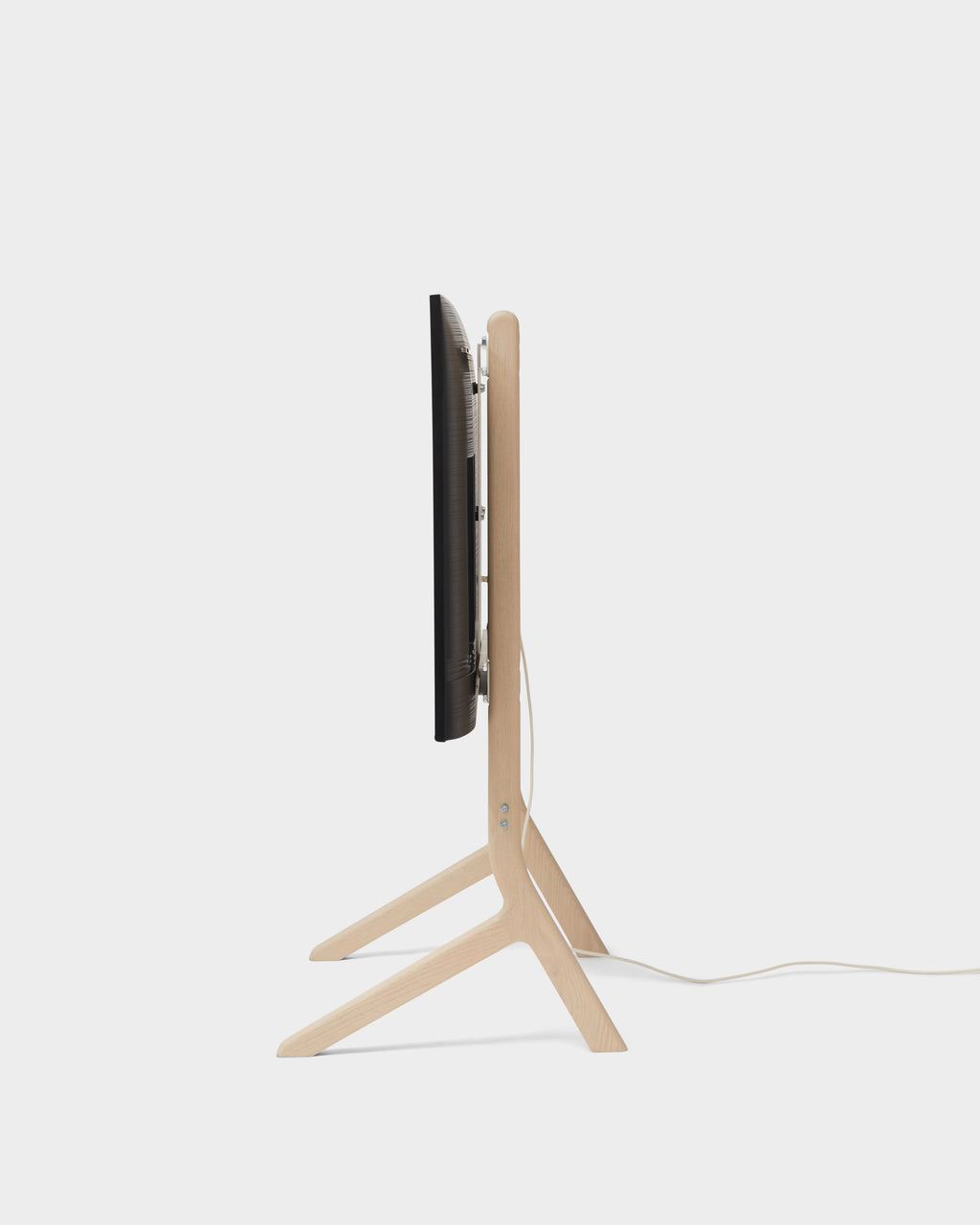 Pedestal Hopper TV Stands 012 Light Oak