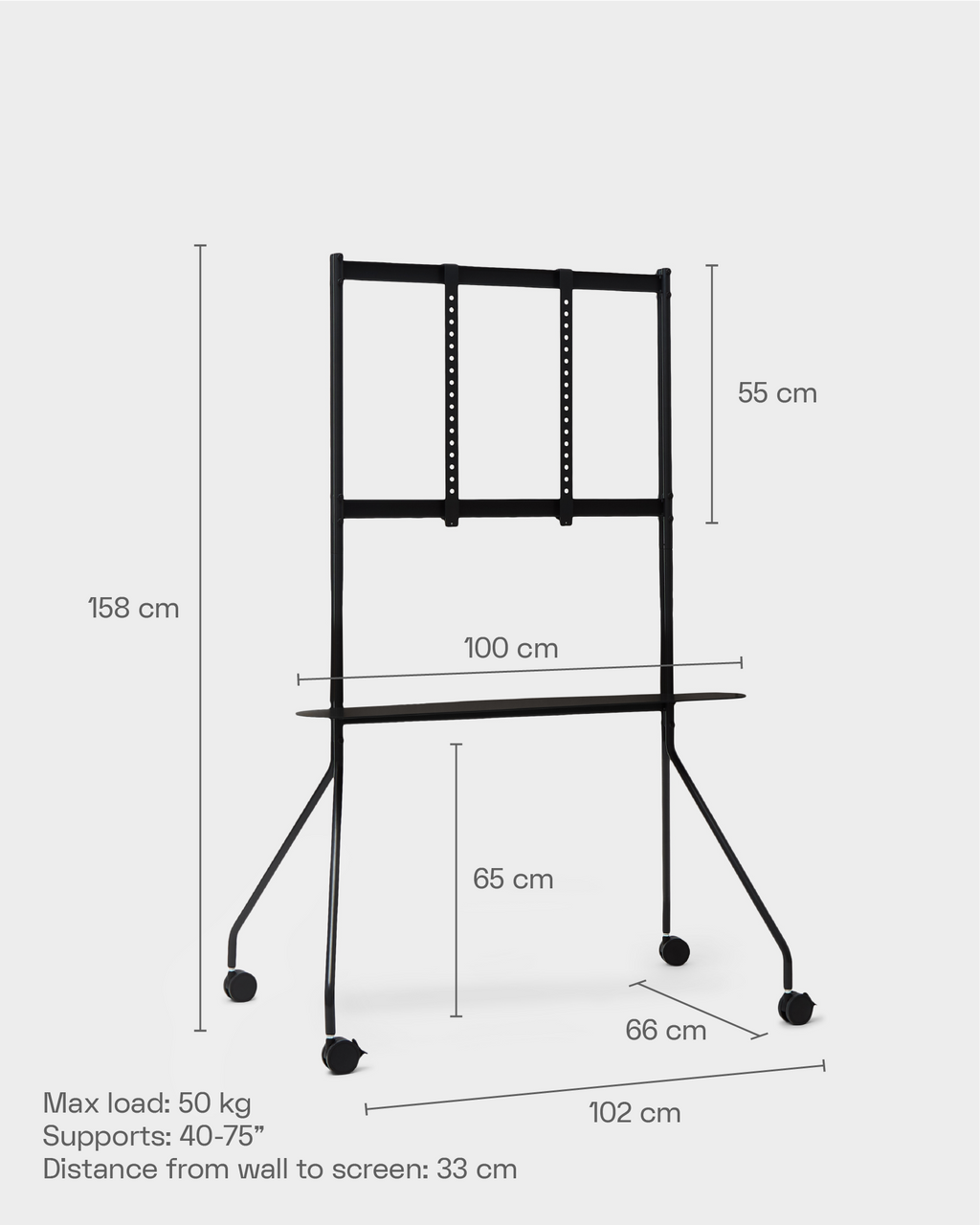 Pedestal Moon PRO Pro TV Stands 007 Pearl