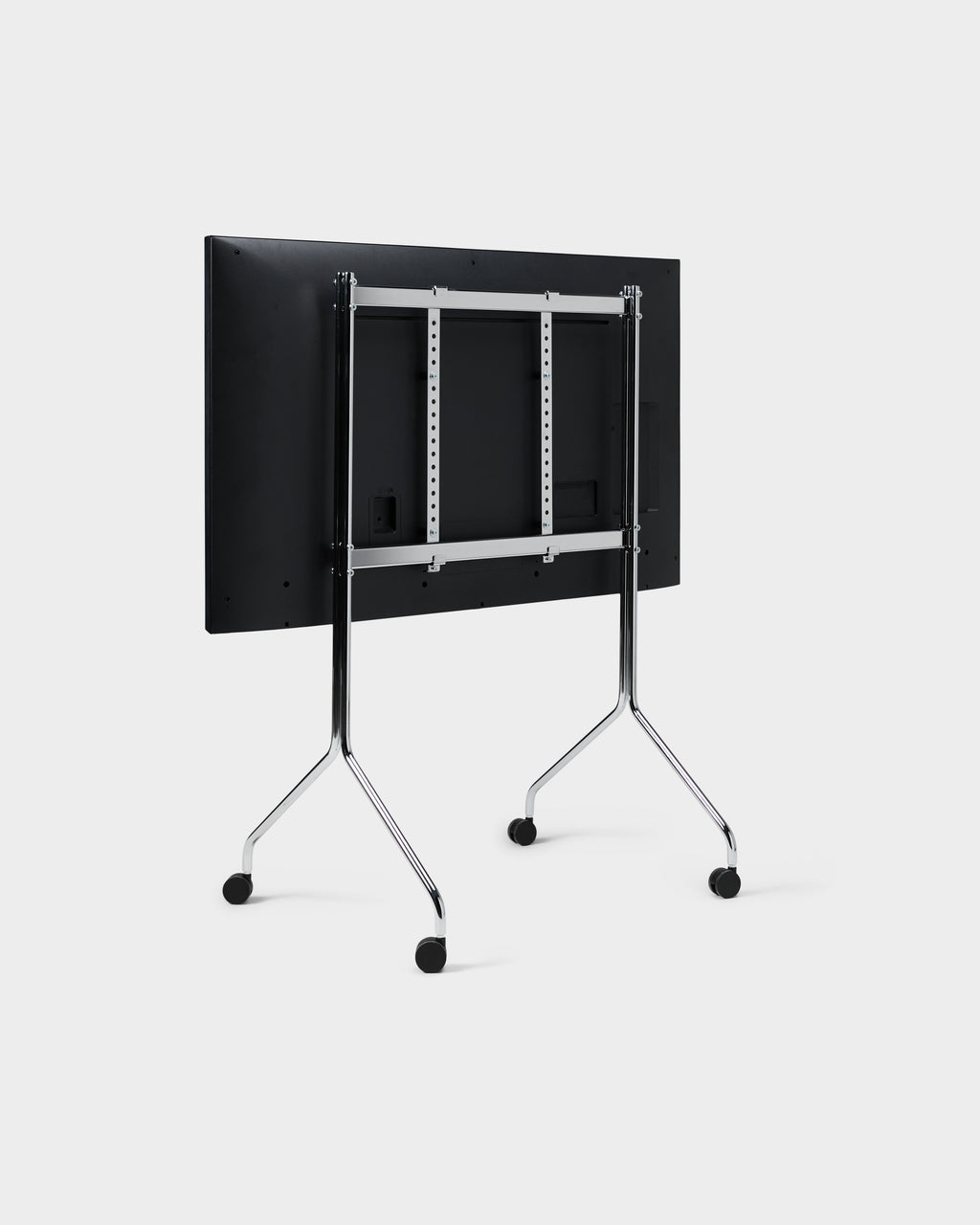 Pedestal Moon Rollin' Tall TV Stands 020 Chrome