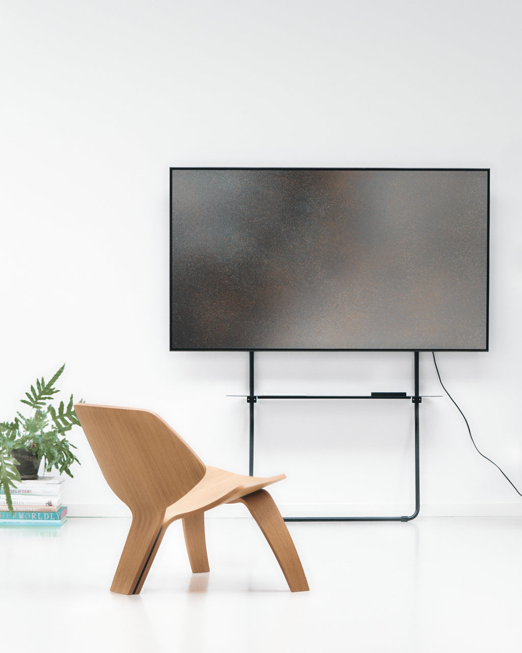 Pedestal Lean PRO TV Stands 001 Charcoal