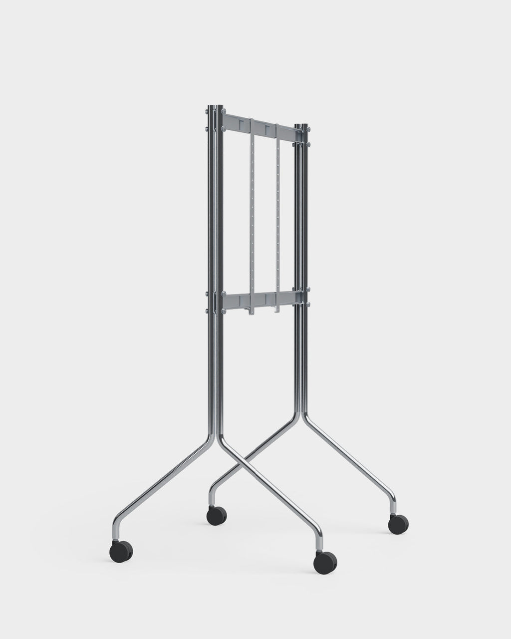 Pedestal Moon Rollin' Tall TV Stands 020 Chrome