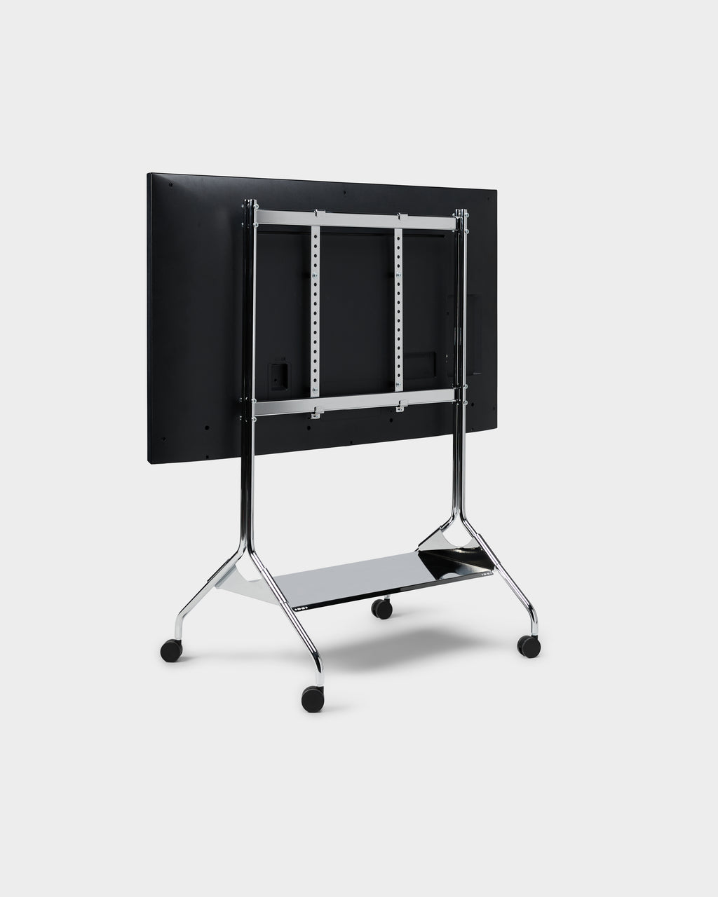 Pedestal Moon Rollin' Tall TV Stands 020 Chrome