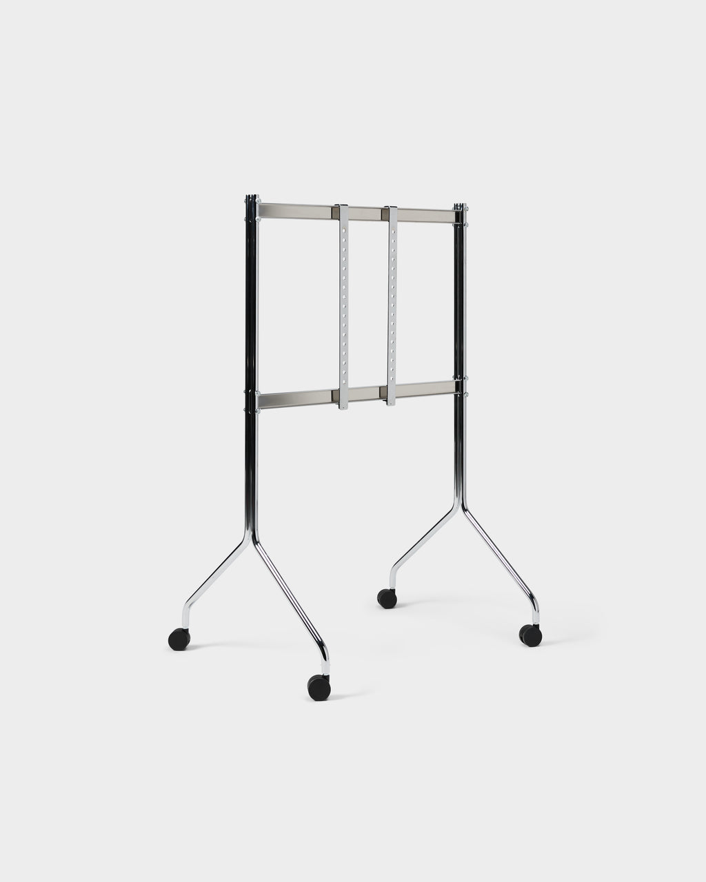 Pedestal Moon Rollin' Tall TV Stands 020 Chrome