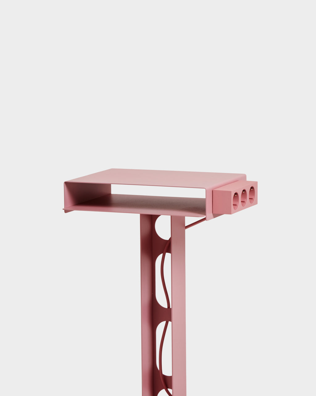 Pedestal Sidekick Table Power Accessories 015 Bubble Gum