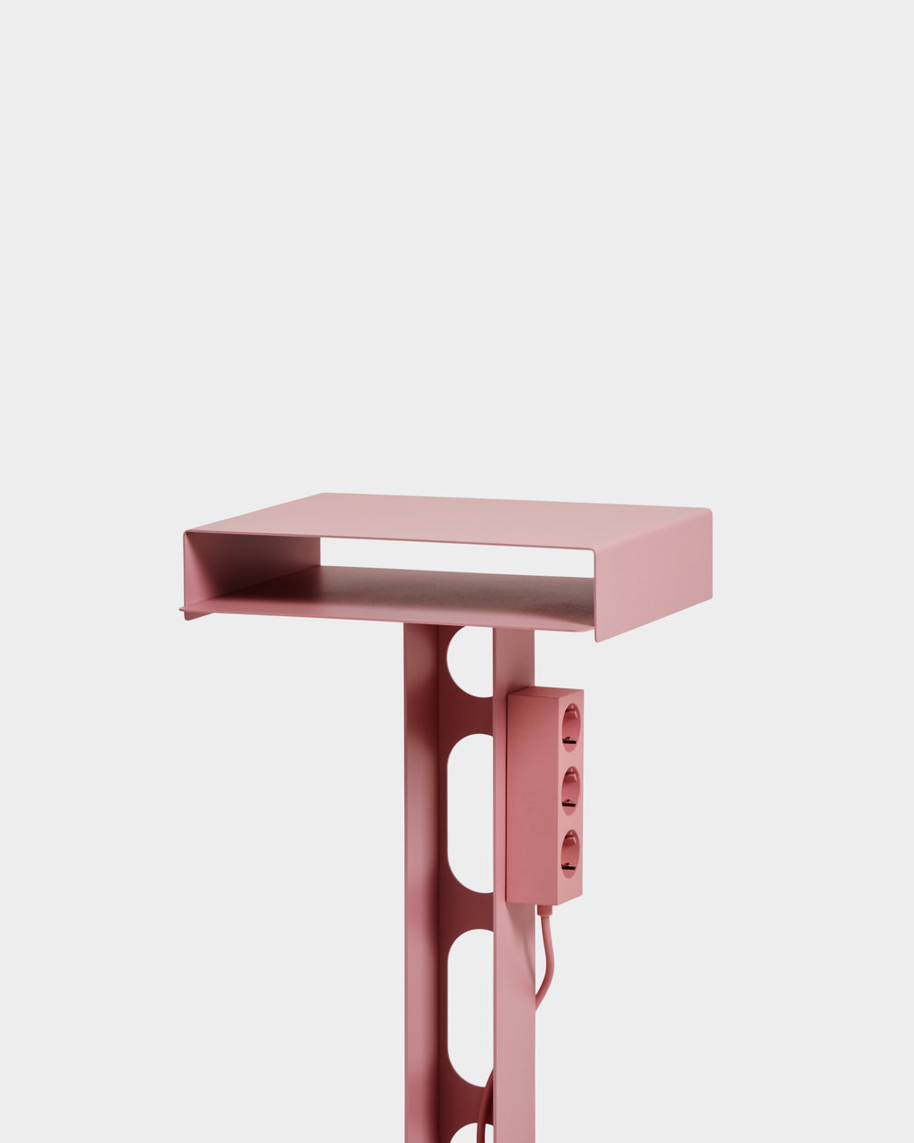 Pedestal Sidekick Table Power Accessories 015 Bubble Gum
